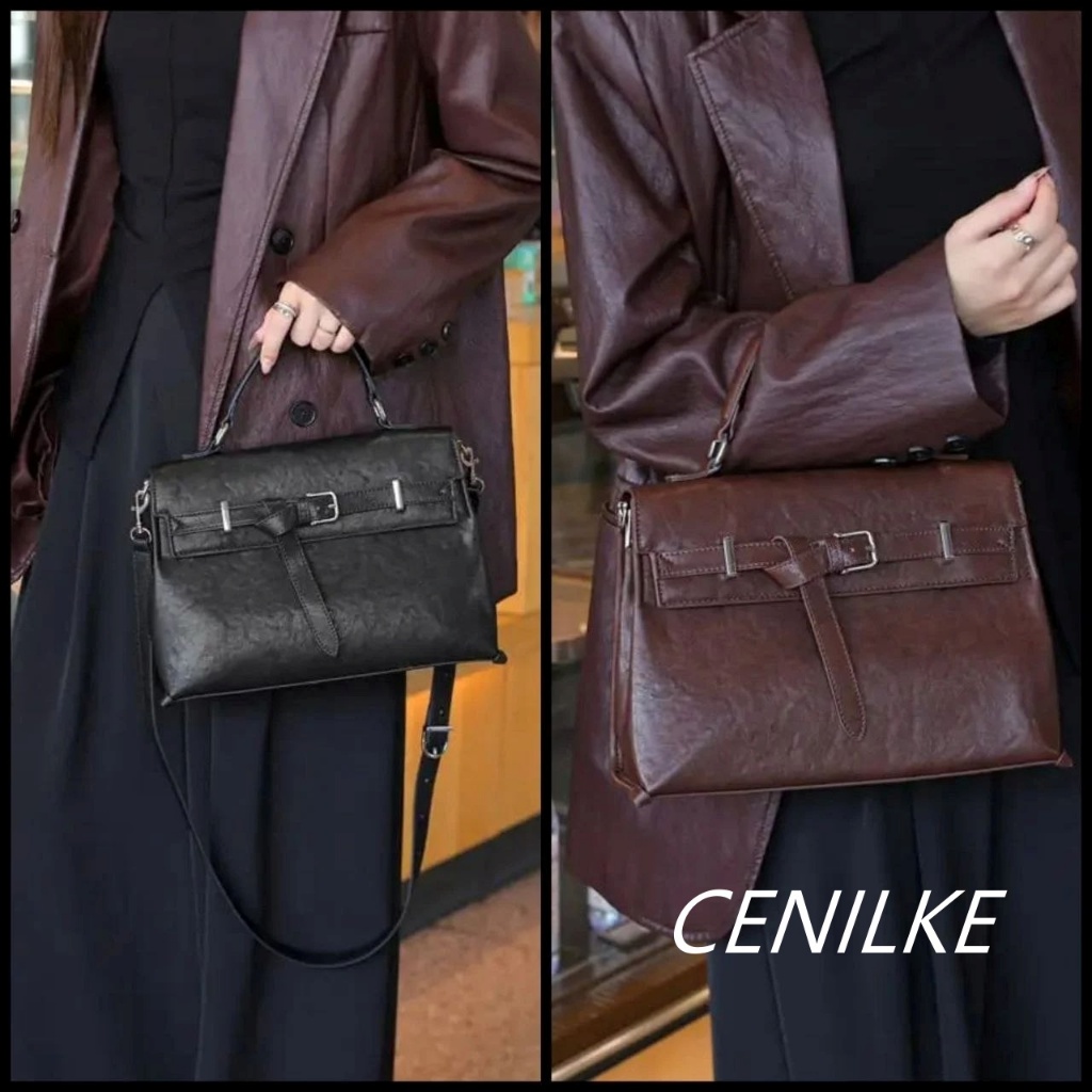 Handbag Premium Limited JR2847 Tas Tenteng Jinjing Wanita Elegan Hitam Coklat Formal Fienty Bag