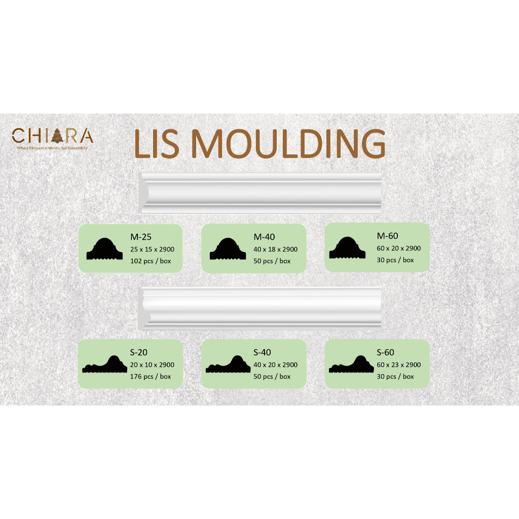List Wall Moulding PVC Chiara | Wall Moulding Dekorasi | Dekorasi Dinding | Lis List Moulding