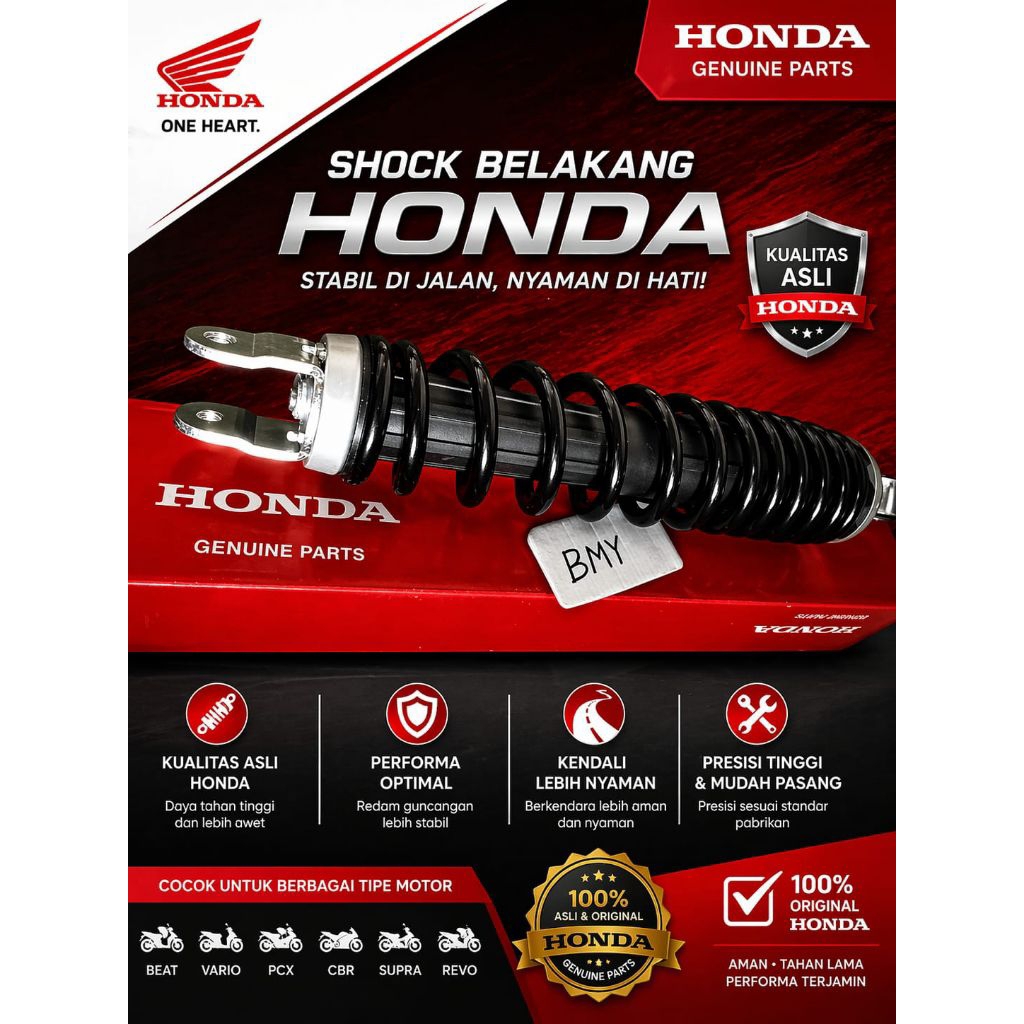 sok belakang orginal asli dari Honda untuk motor matic BeAT, Vario, Scoopy