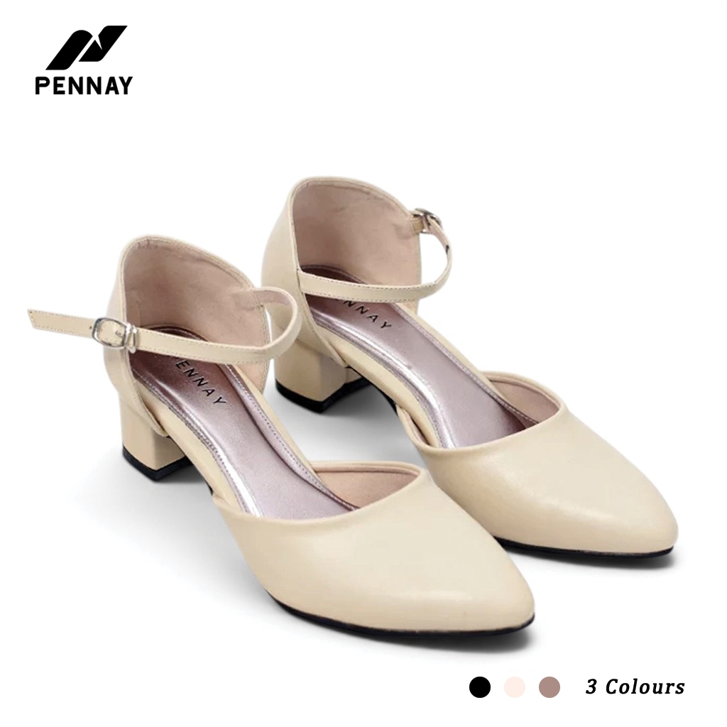PENNAY Merline Sepatu Sandal Mules Wanita Hak 5 Cm