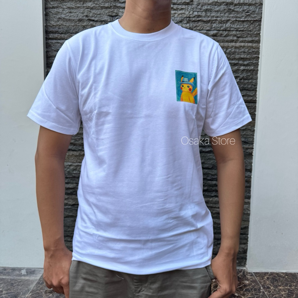 Baju Pokemon Pikachu Van Gogh Kaos Anime