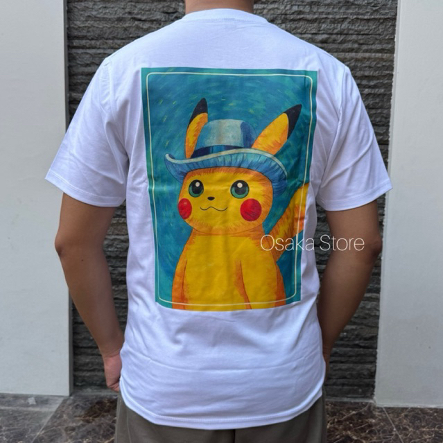 Baju Pokemon Pikachu Van Gogh Kaos Anime