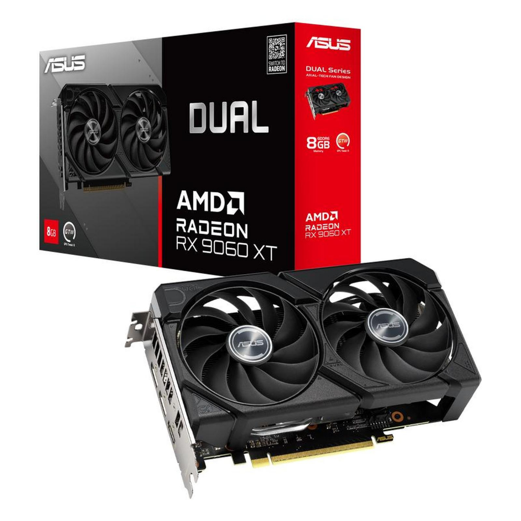 ASUS DUAL RX 9060 XT OC 8GB GDDR6 9060XT 8G 128 BIT VGA AMD RADEON