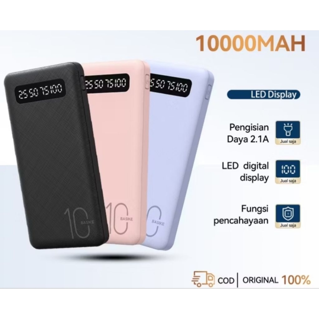 Micropack Kivee/ Basike Powerbank Powerwave ll QC 3.0 & PD 3.0 -( WPB . 1015 ) Promo Cuci Gudang
