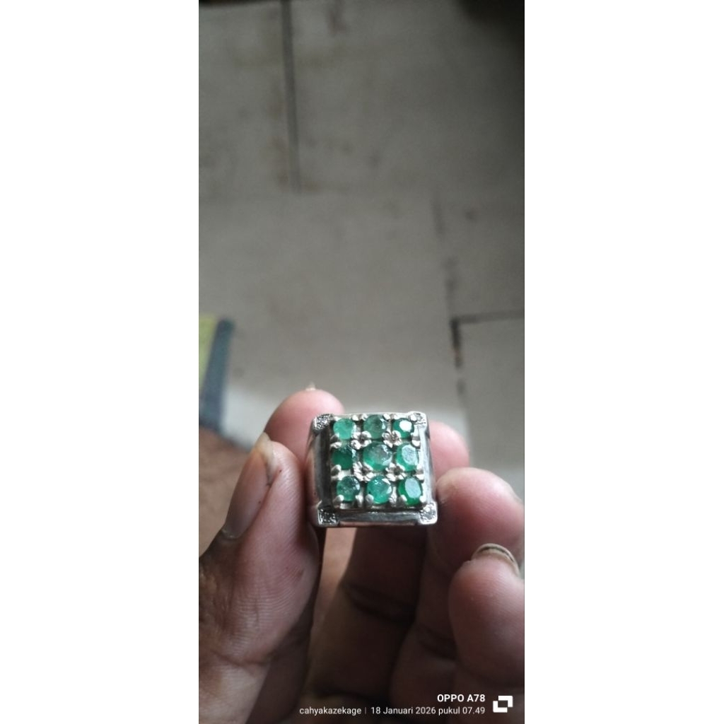 ZAMRUD RING PERAK HANMADE