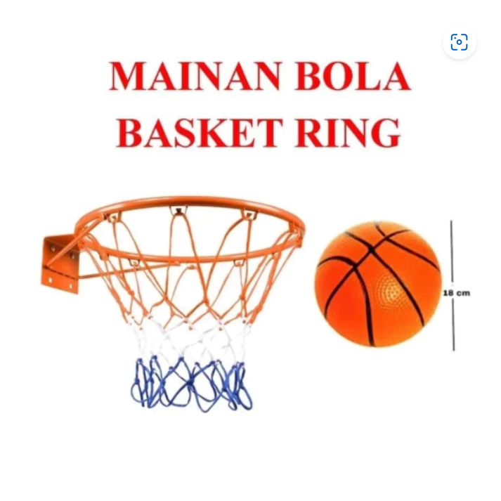 Mainan Anak Ring Basket + Bola / Mainan Anak Laki Laki Bola Basket Karet + Ring