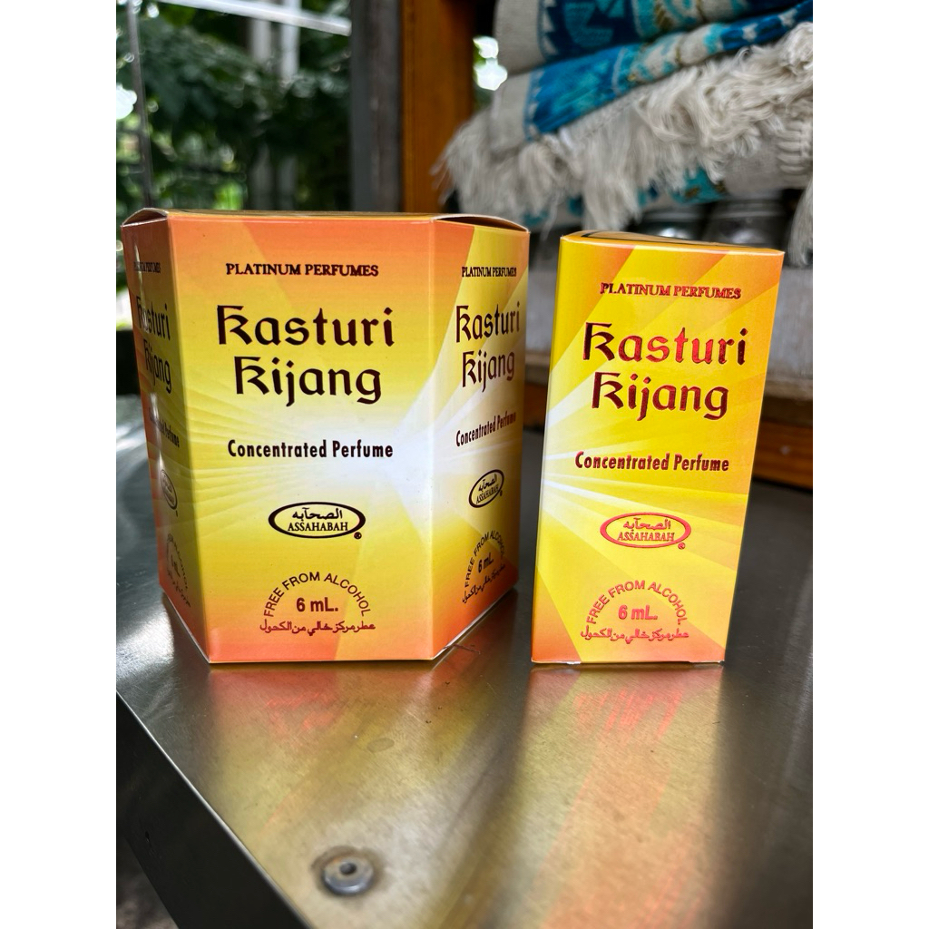 parfume assahabah  kasturi kijang/brut/ parfume non alkohol/ parfume awet dan tahan lama/ 6ml/origin