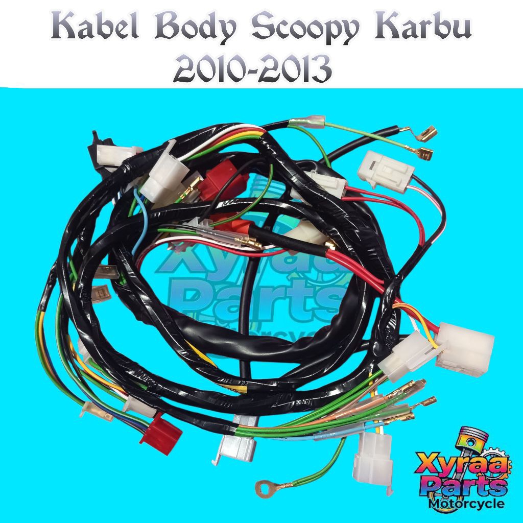 Kabel Body Scoopy Karbu 2010-2013 Kabel Body Bawah Code Part 32100-kyt-9400 untuk Motor Honda Scoopy