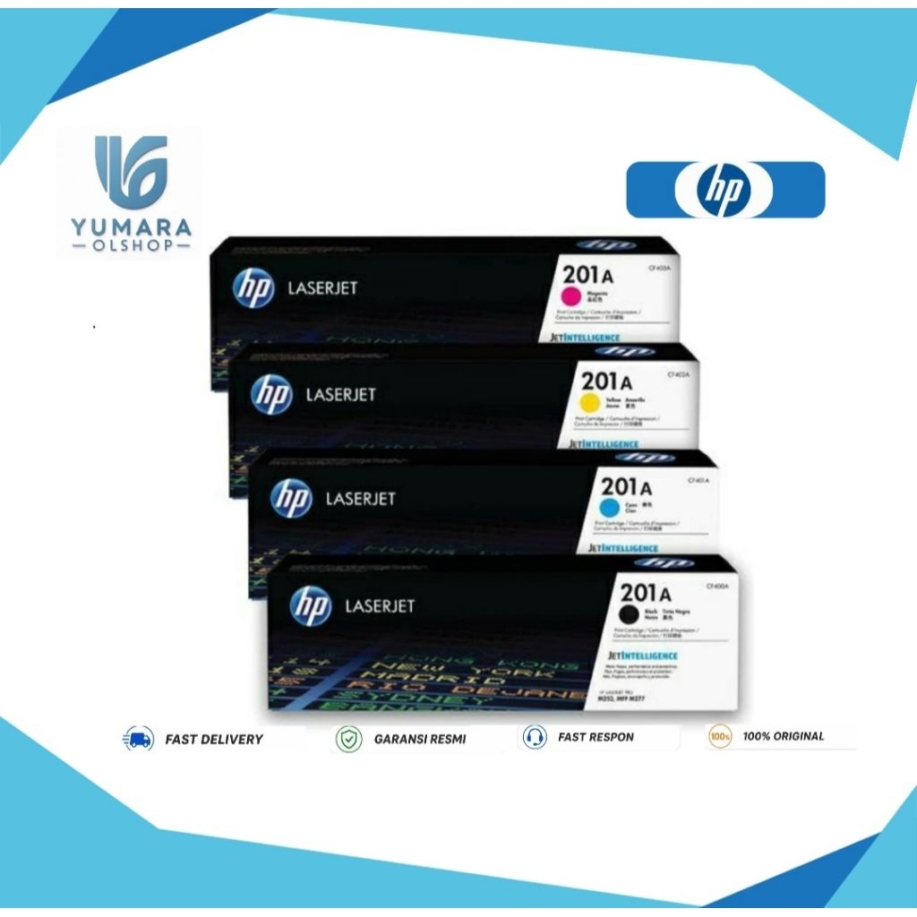 Paketan Toner HP 201A Original Catridge CF400/CF401//CF402/CF403