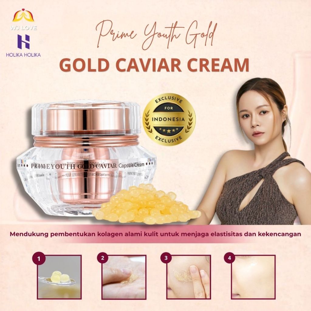 [Holika Holika] Prime Youth Gold Caviar Cream ( Kaviar Krim Emas )