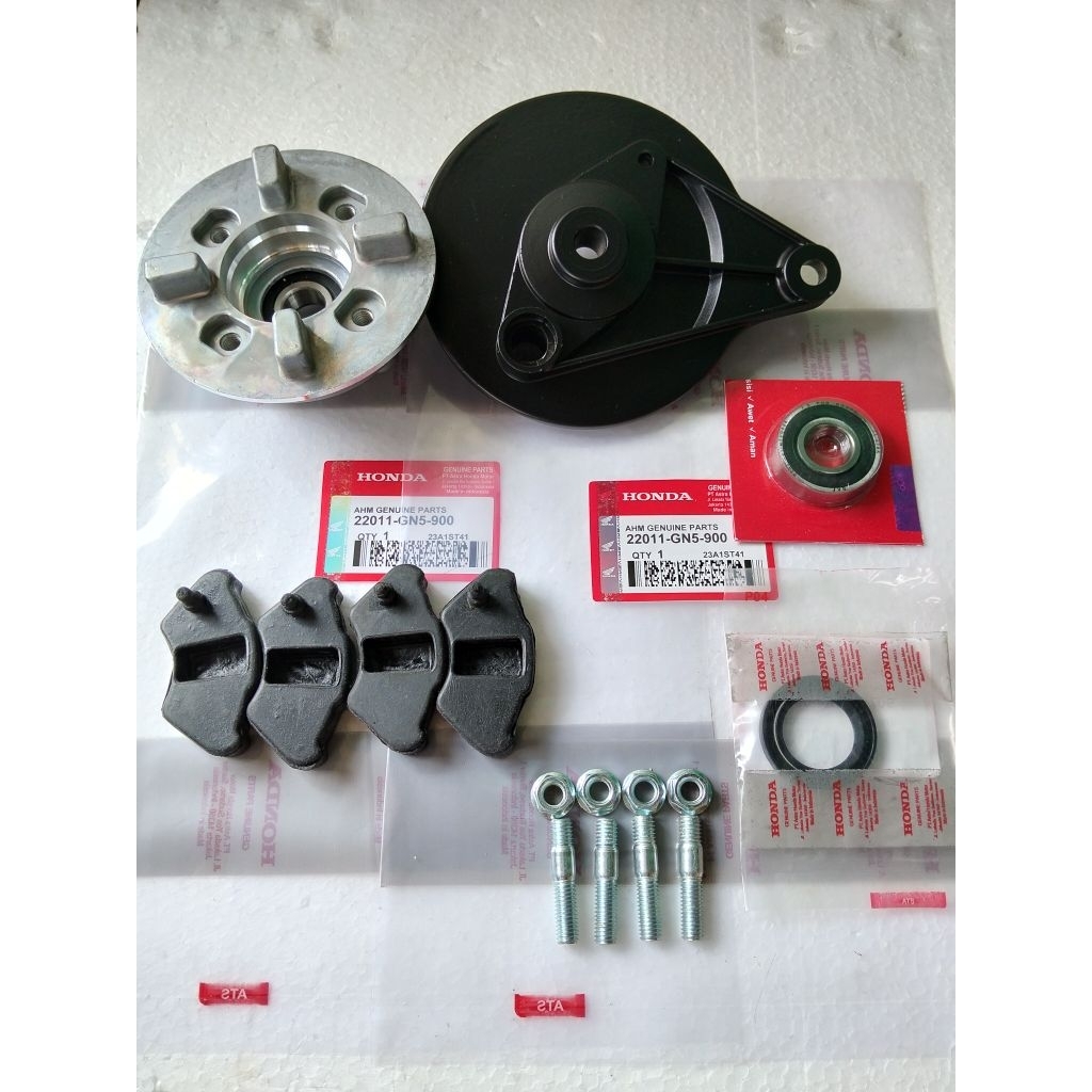 PAKET KOMPLIT 6 AITEM PANEL/TUTUP TROMOL+ NAP GEAR BELAKANG HONDA SUPRA GRAND PRIMA STAR