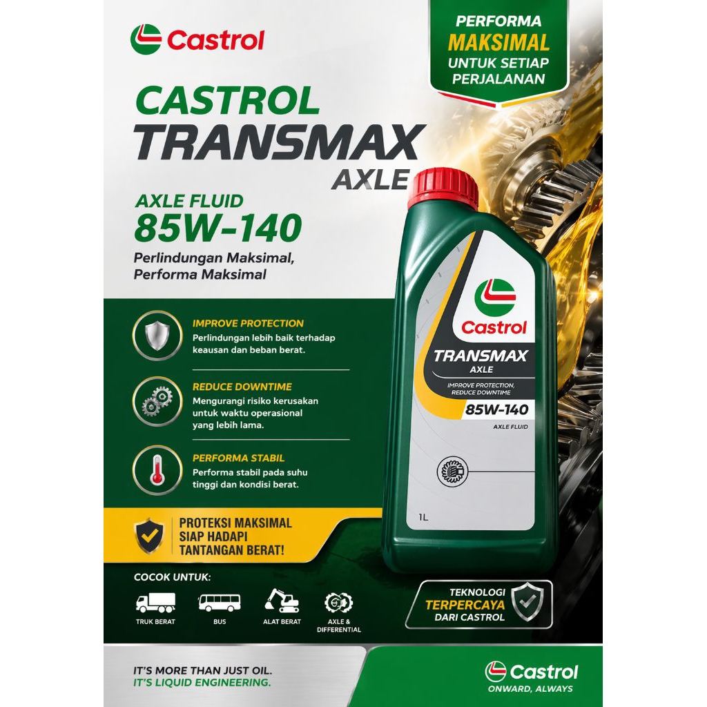 Castrol Transmax Axle 85W140 1L (Oli Gear)
