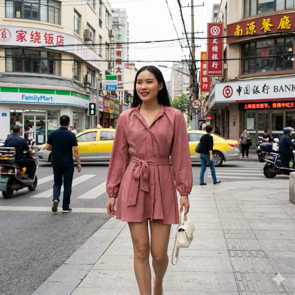 KENA DRESS / DRESS CRINKLE AIRFLOW INCLUDE BELT 1124 / DRESS PINK MUDA MERAH VALENTINE CNY IMLEK