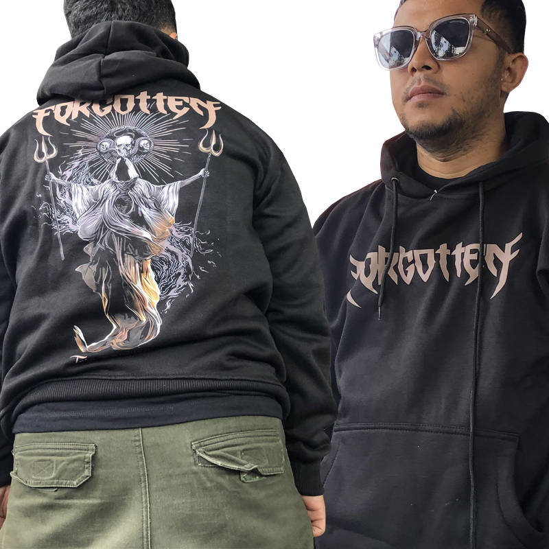 Jumper Hoodie Forgotten Trias Demonica Sweater Hoodie Pullover Bahan Cotton Fleece