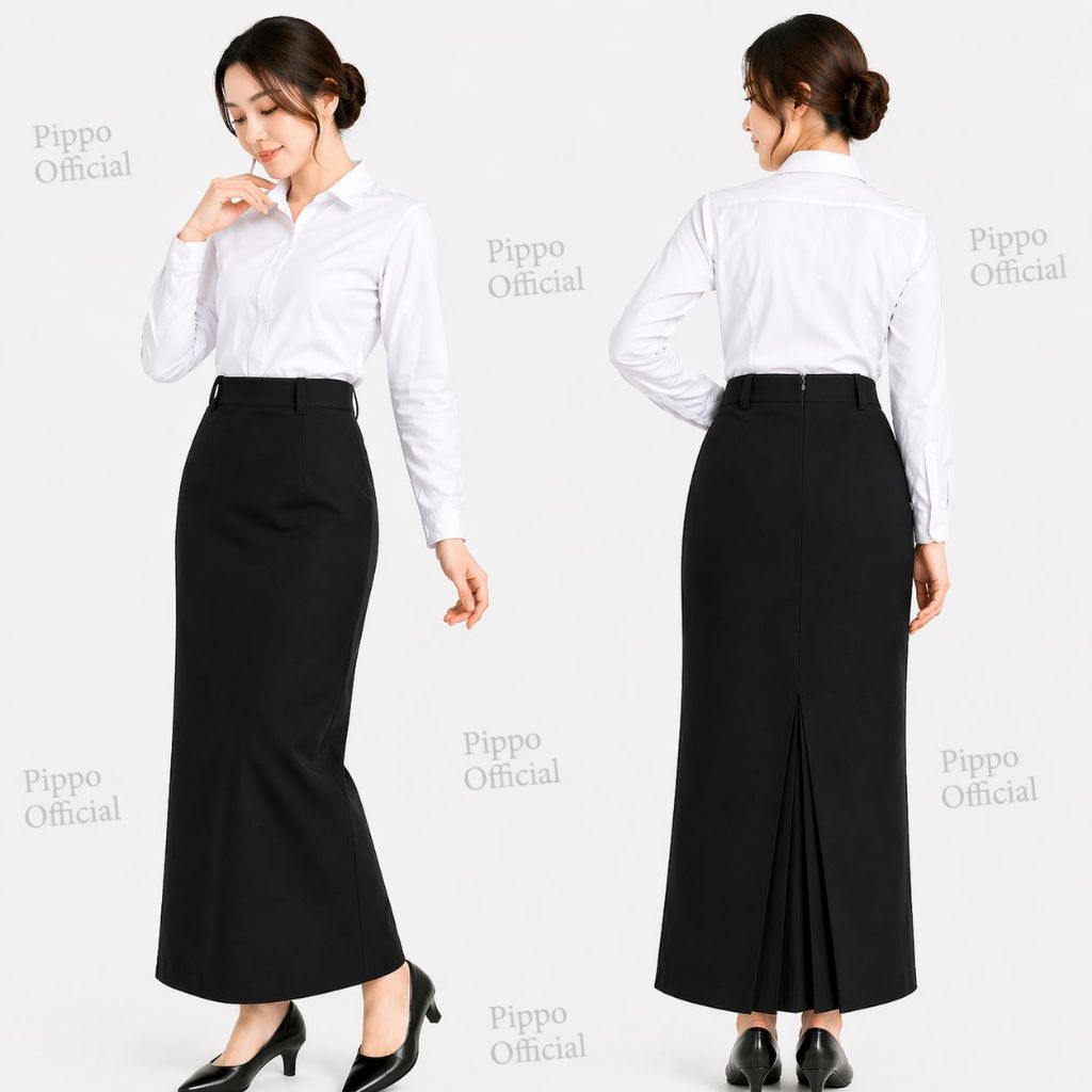 ROK SPAN SEKOLAH SMP SMA BELAH BELAKANG/MAXY KERJA HITAM