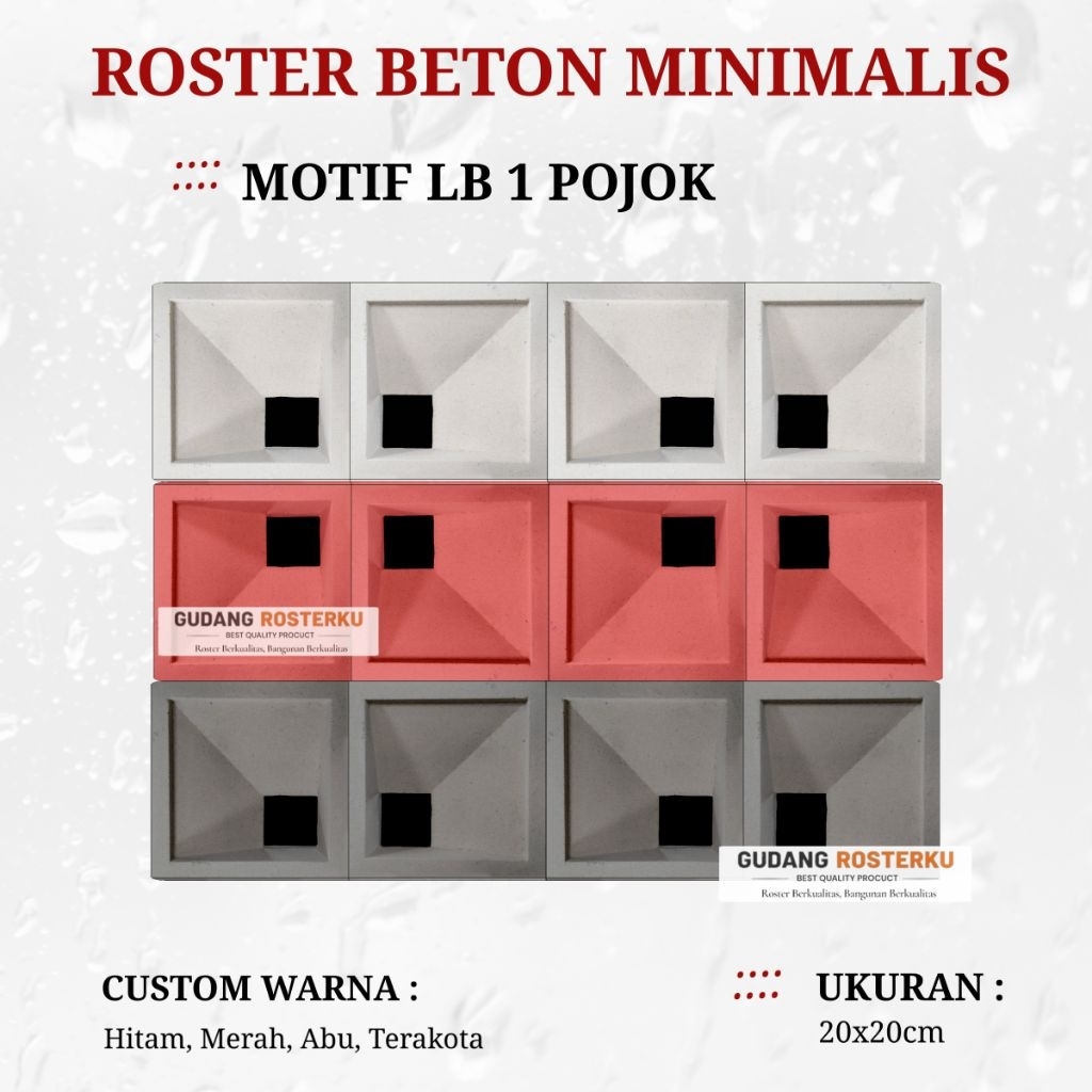 ROSTER BETON MINIMALIS , LOSTER PUTIH MINIMALIS, LOSTER PUTIH