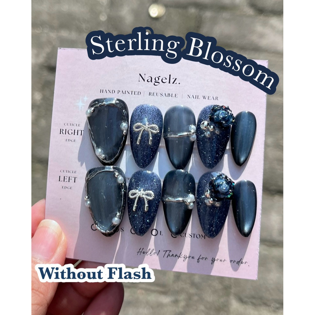Sterling Blossom - PRESS ON NAIL / KUKU PALSU / NAIL ART / KUKU PALSU MURAH / KUKU PALSU MEDAN / PRE