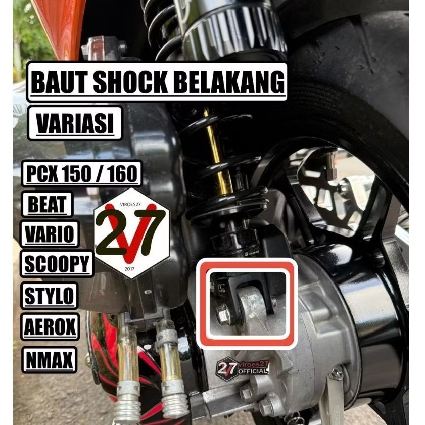 BAUT SHOCK BELAKANG VARIASI PCX 160 VARIO BEAT SCOOPY
