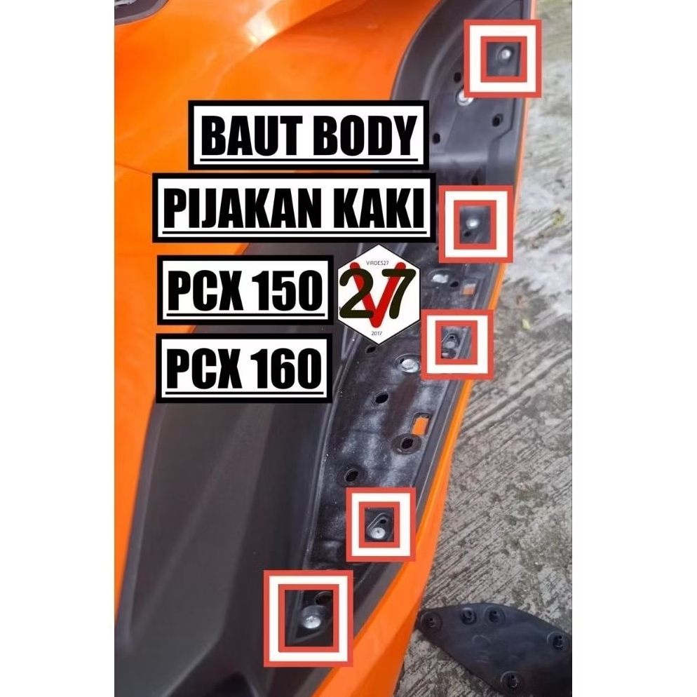 BAUT / MUR KLIP BODY BAWAH PCX 160 ORIGINAL HONDA