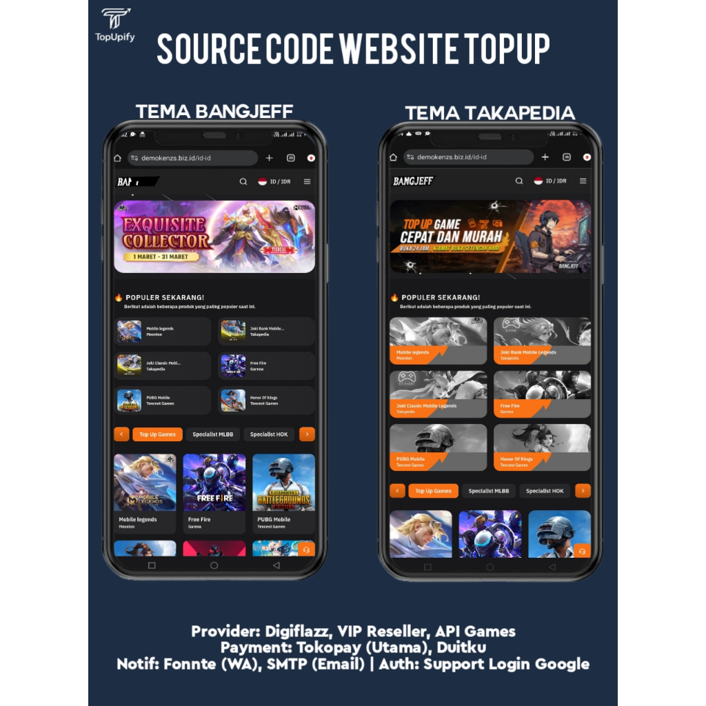 SOURCE CODE WEBSITE TOPUP GAMES