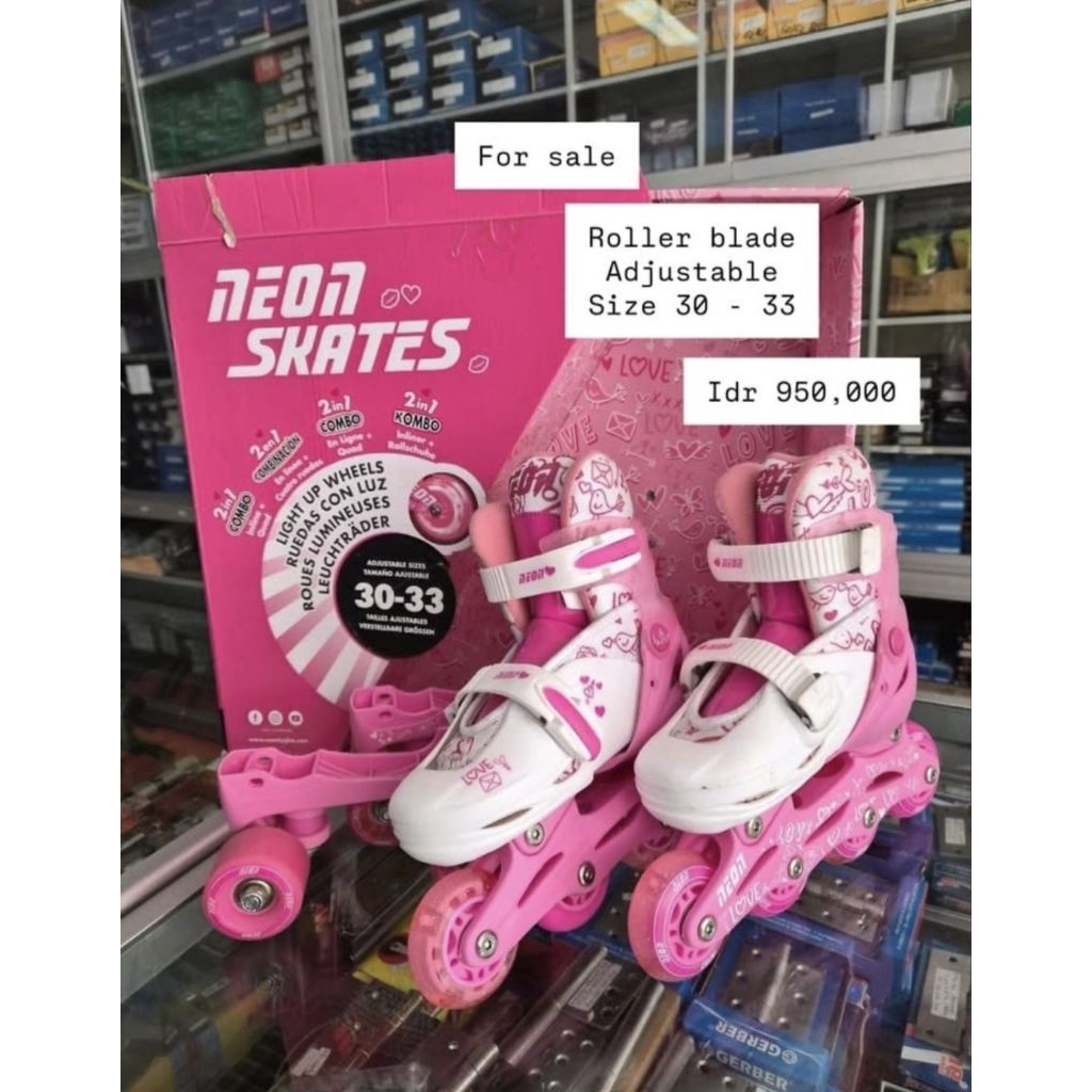 neon skates roller blade preloved