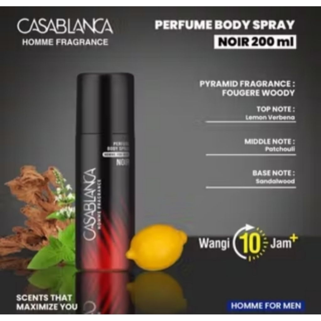 Casablanca Body Spray Cuivre 100ml  200ml - Casablanca Parfum Coklat
