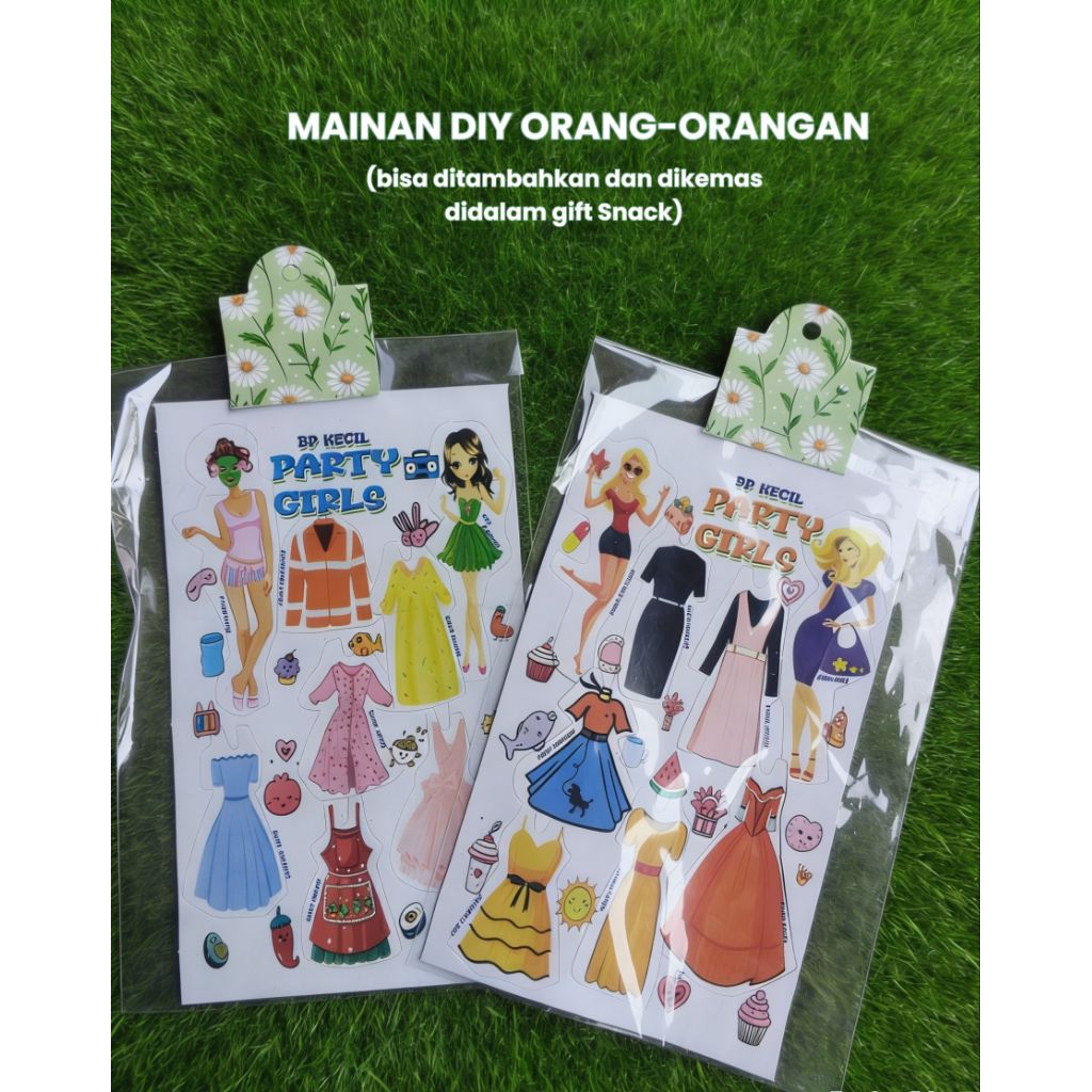 MAINAN ANAK PAPERDOLL | BONEKA KERTAS | BP | BAJU BAHAN KARTON ECERAN