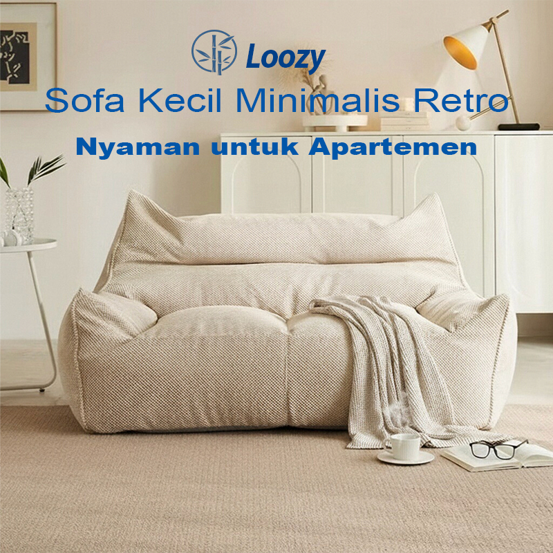 Sofa Santai Minimalis Retro Nyaman Sofa Kecil Elegan untuk Apartemen & Ruang Tamu