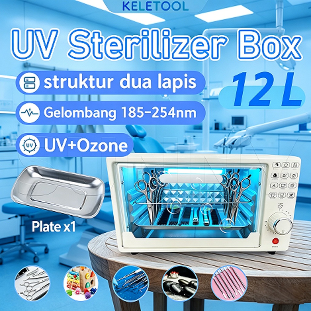 Disinfection Cabinet UV Sterilizer Box Alat steril Kecantikan Medis UV Ozon Peralatan Salon Kuku Mak