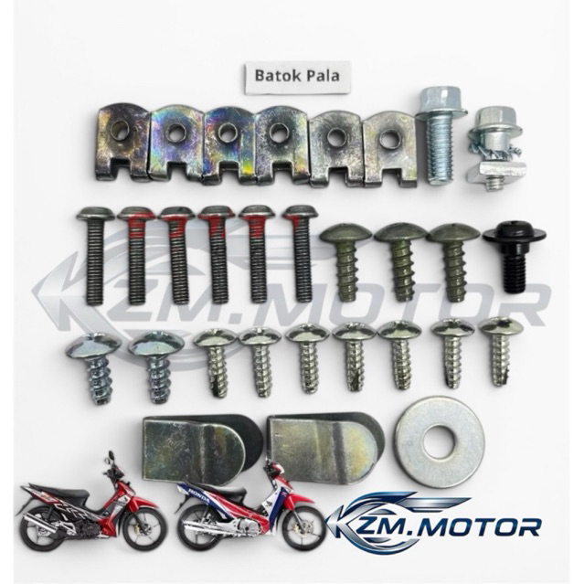 baut batok kepala Supra x 125 / Supra x 125 Batman / Supra x 125 fi komplit