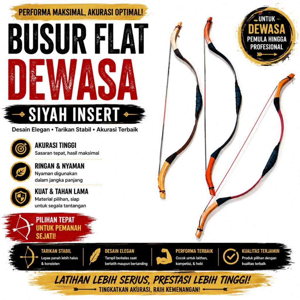 BUSUR FIBER FLAT DEWASA SIYAH INSERT 30LBS-45LBS