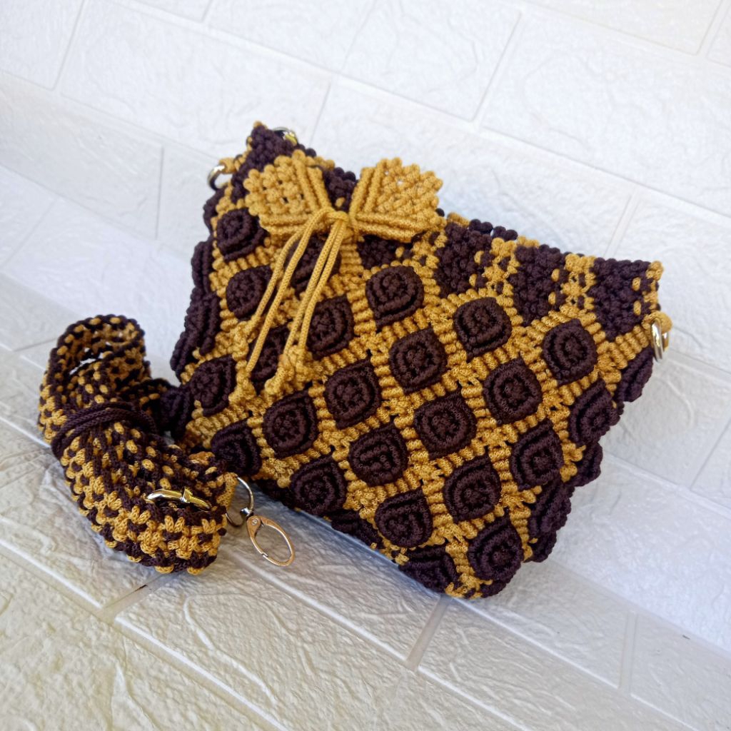 Tas Tali kur / Motif Mawar / Tas Selempang