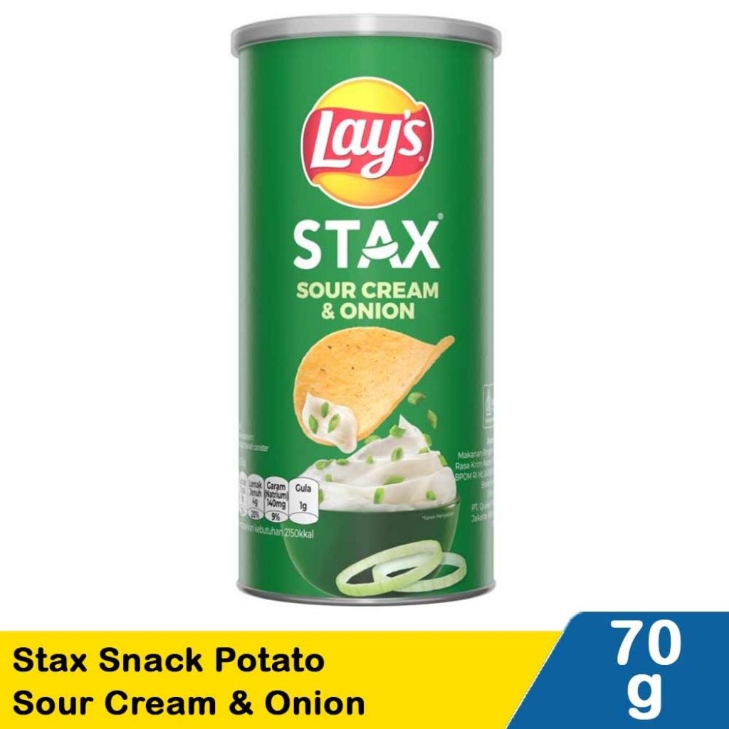 Lay's Stax Snack Potato Sour Cream & Onion 70g