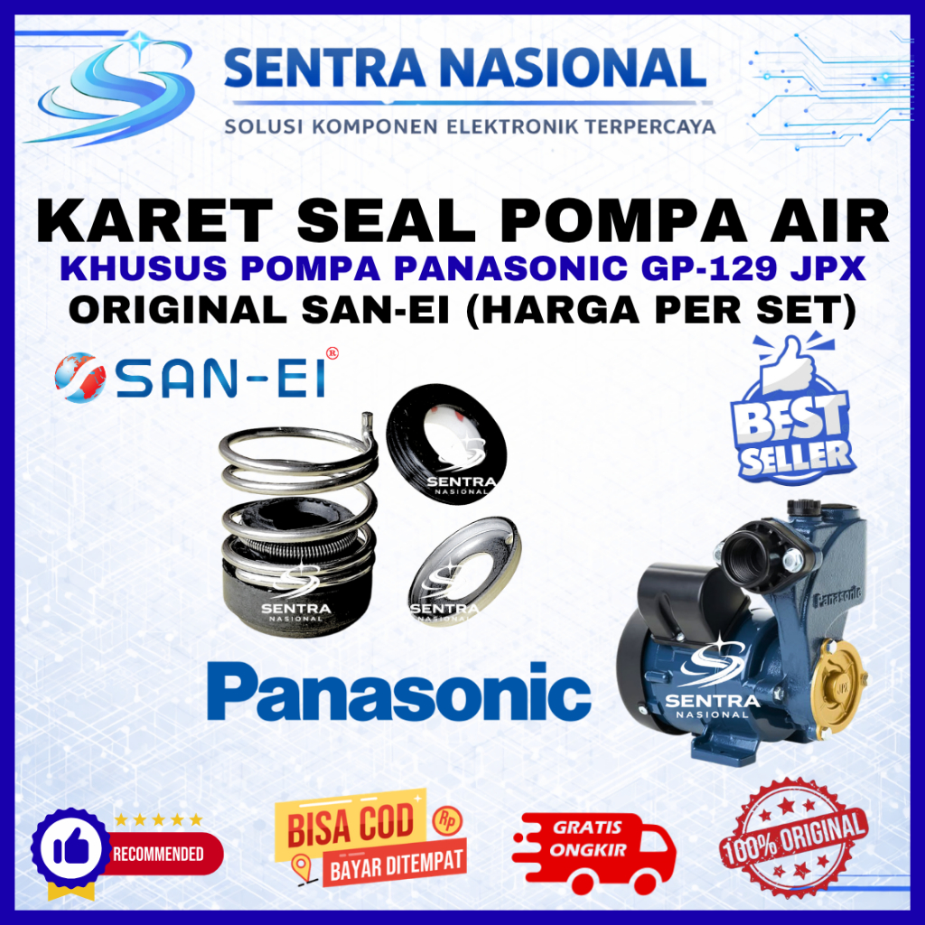 MECHANICAL SEAL PANASONIC GP129JPX GP129 125 Watt San-Ei - Seal | KARET SEAL POMPA AIR PANASONIC GP1