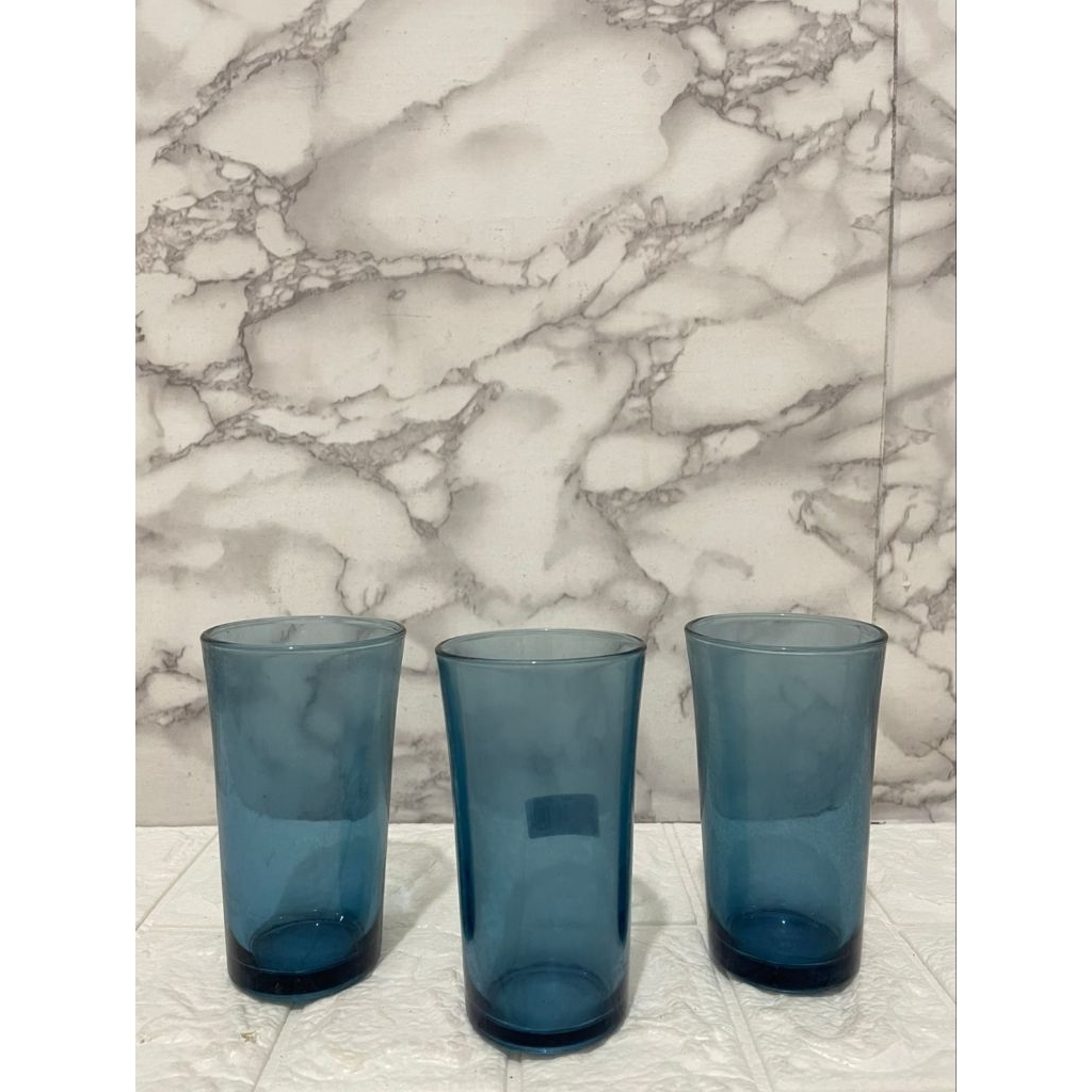 Gelas kaca biru TB-1003-BM BBC