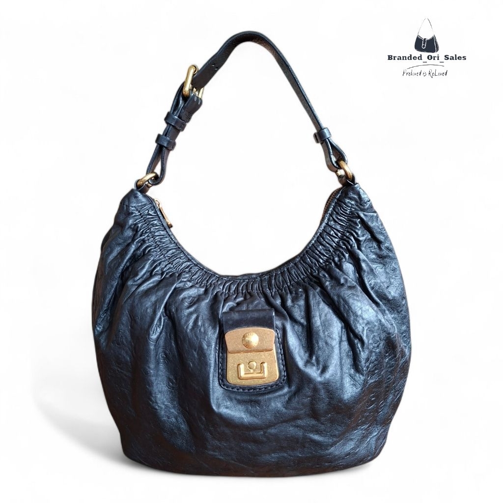 TAS WANITA MJ BLACK DREAMY LEATHER HOBO BAG