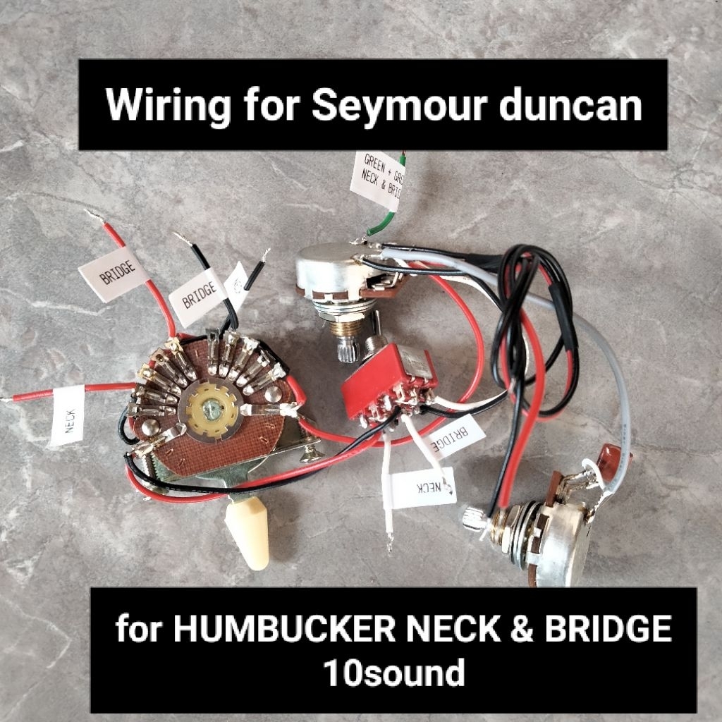 Wiring gitar for Seymour duncan original Charvel