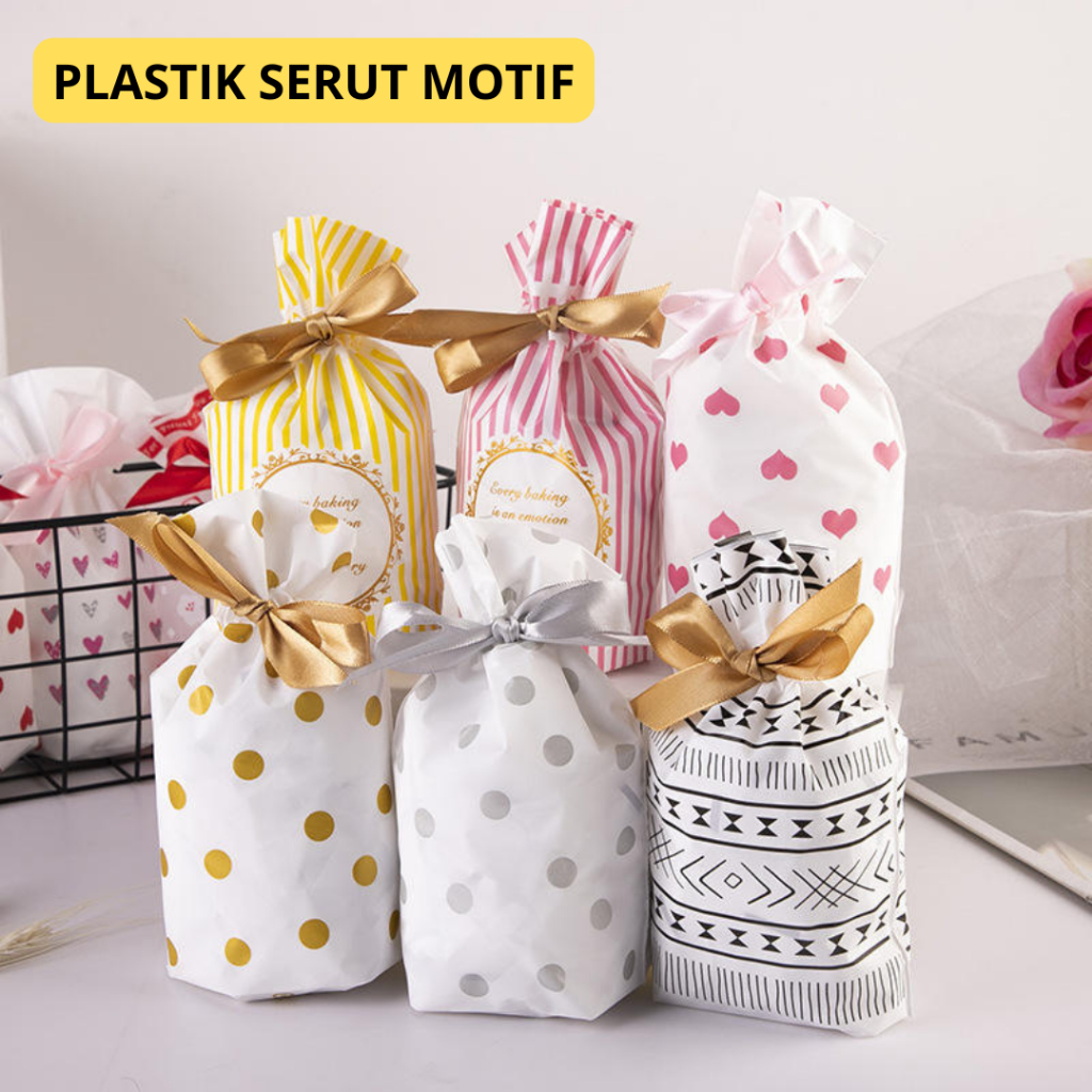 Plastik serut / Plastik serut ulang tahun / Plastik souvenir / Plastik Hampers Serut Multifungsi