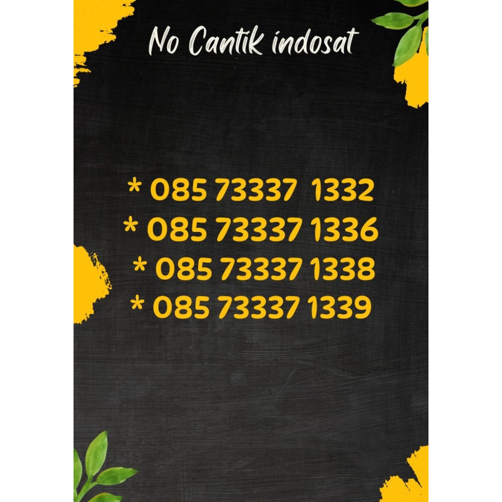 NO CANTIK INDOSAT SERI  73337