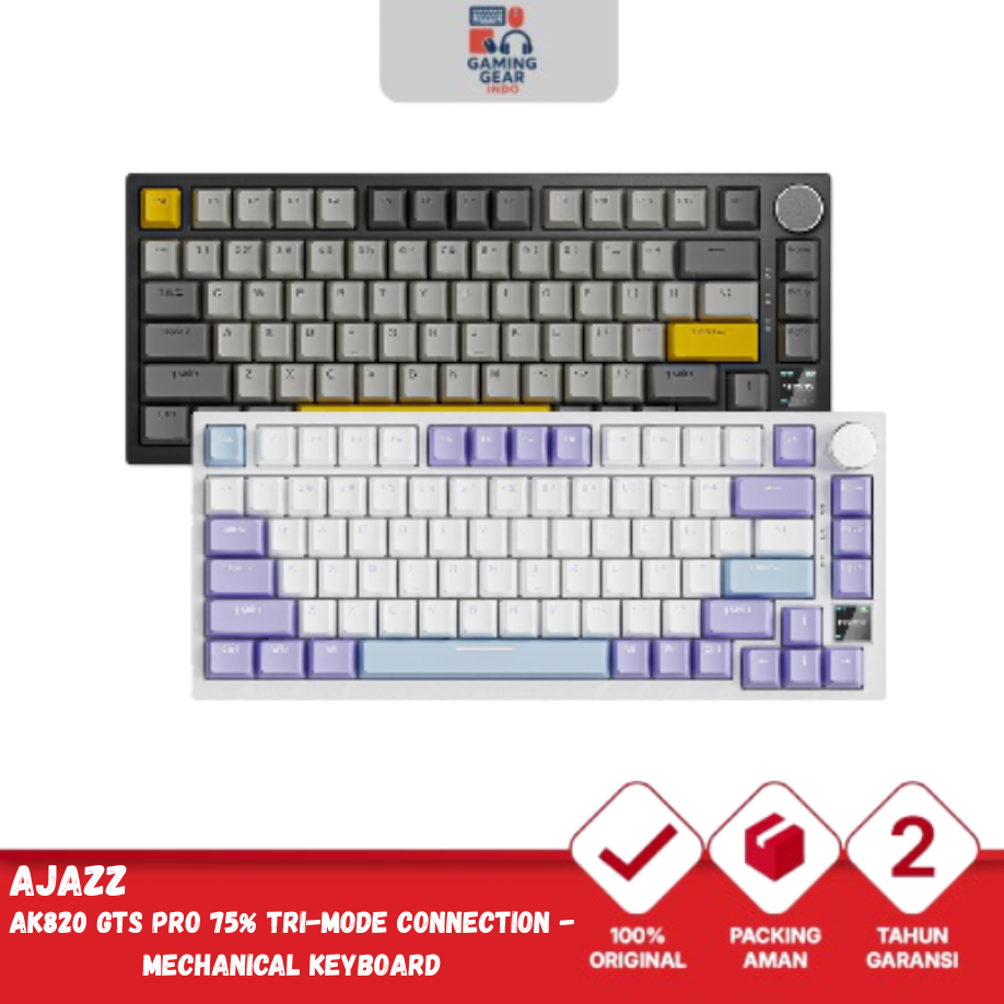 Ajazz AK820 GTS Pro 75% Tri-mode Connection - Mechanical Keyboard