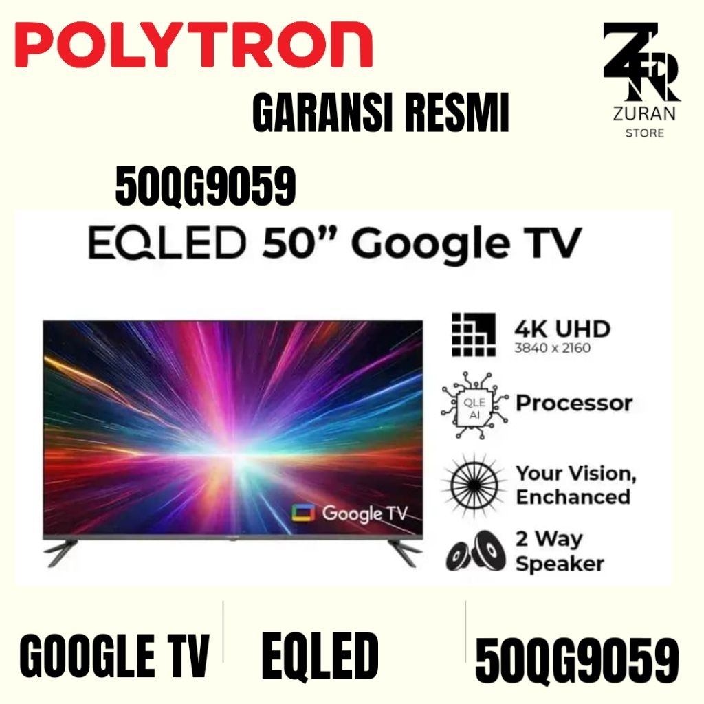 POLYTRON 50QG9059 4K GOOGLE TV EQLED 50 inch