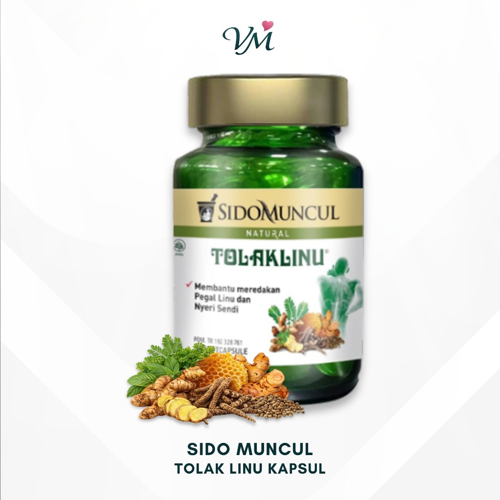Sido Muncul Natural Tolak Linu Capsule 50 Kapsul Obat Herbal Pegal Linu Nyeri Sendi Otot
