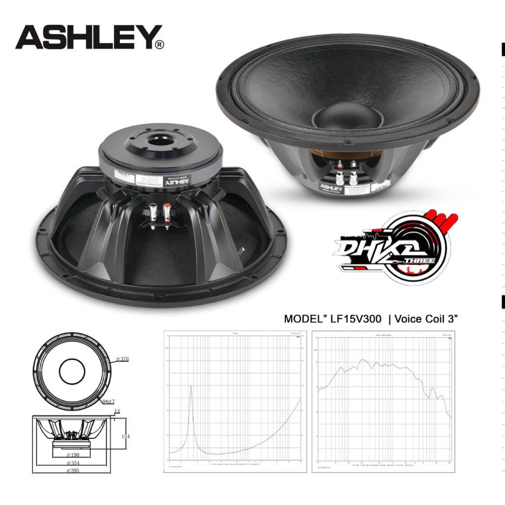 SPEAKER ASHLEY 15V300 COIL 3 ORIGINAL / Speaker Ashley 15V300 Coil 3 Orginal / speaker ashley 15v300