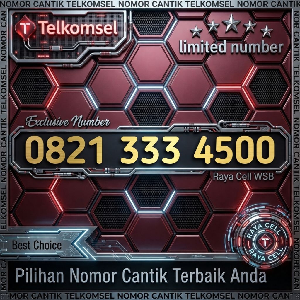 Nomor Cantik Simpati 11 Digit Seri Urut Ratusan 333 4500