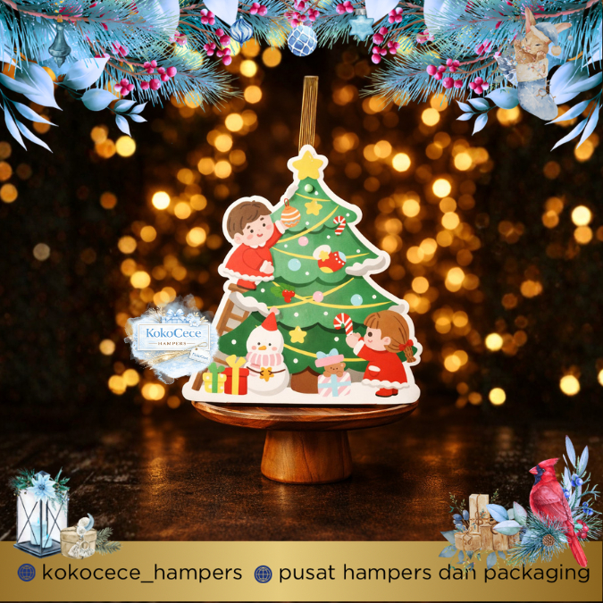 Box Christmas Mini Santa Box Natal Cookies Candy Mini Tenteng Tas KC