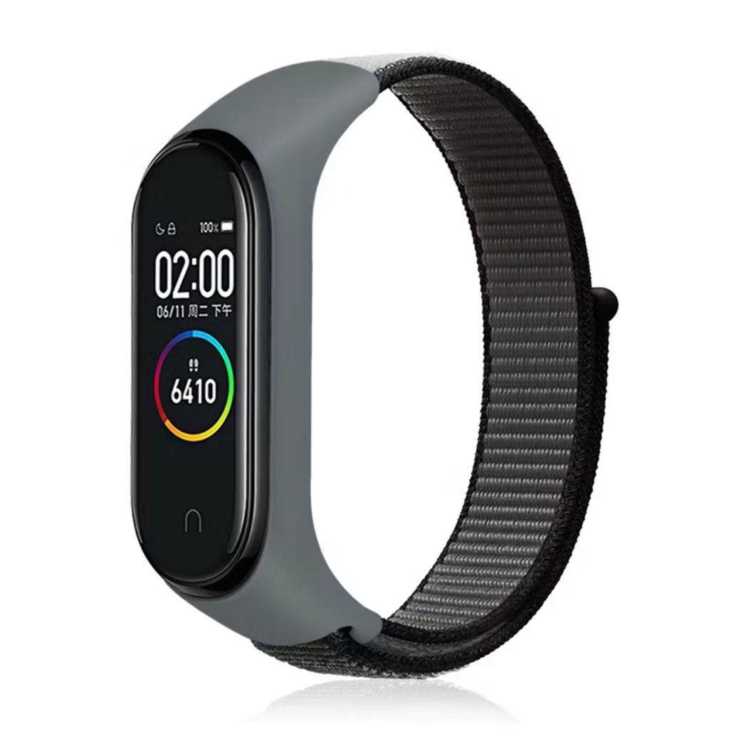 Xiaomi Mi Band 3 4 5 6 7 Elastic Nylon Strap Adjustable Strap Smartwatch M6 M7 Replacement Band