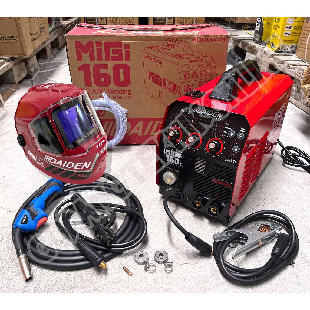 Mesin Las DAIDEN MIGI160 160A / Mesin Las Listrik MIG MIGi 160 Trafo Travo Gasless Tanpa Gas Co2 Inv