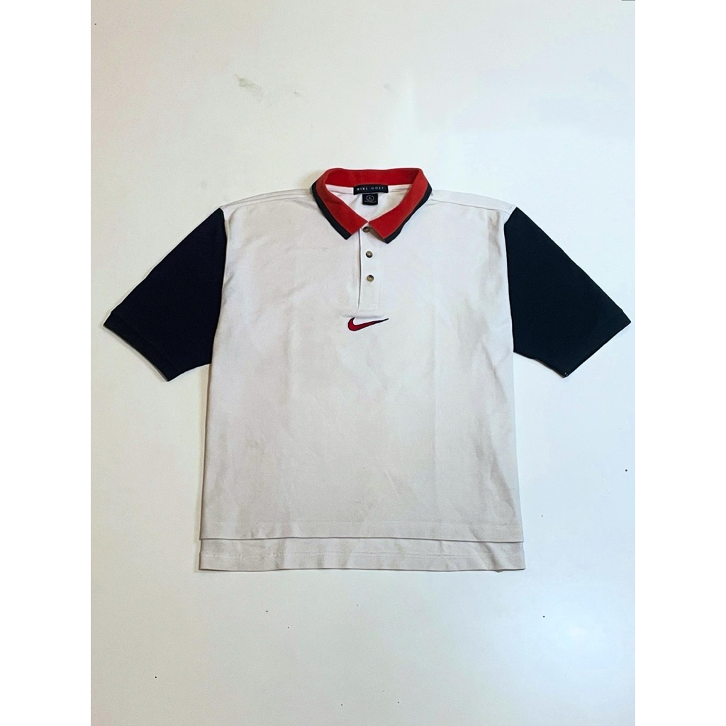 Nike Golf Center Swoosh Vintage Polo Shirt White