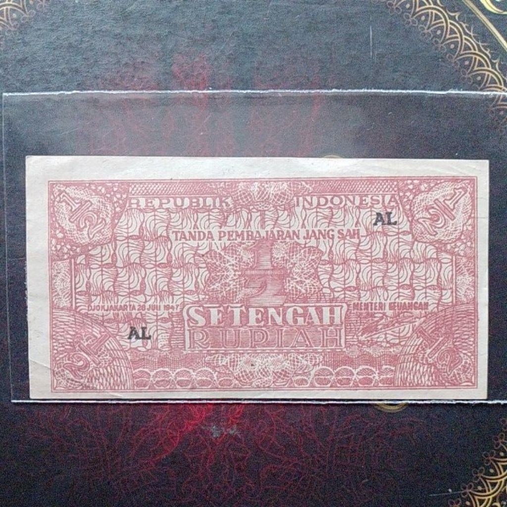 Uang ORI 0,5 Rupiah 1947 vf utuh