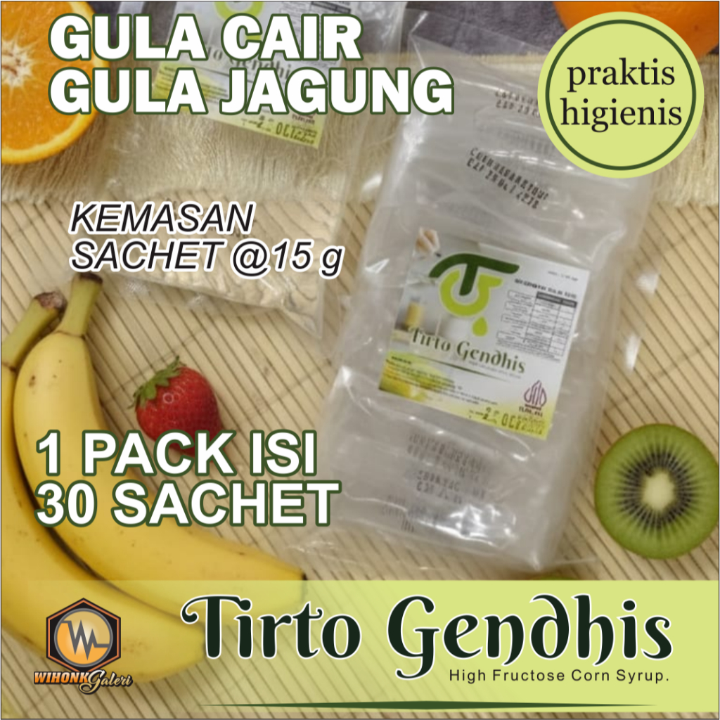 GULA CAIR GULA JAGUNG FRUCTOSE CORN KEMASAN SACHET 1 PACK ISI 30 SACHET